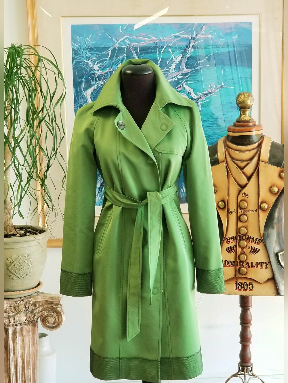 Alessandro Dell'Acqua  Green Trench Coat